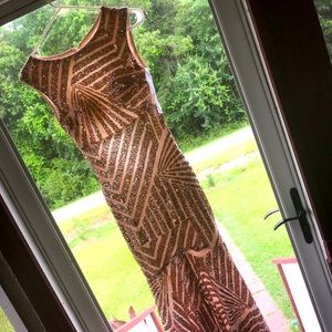 ROSE GOLD PROM DRESS